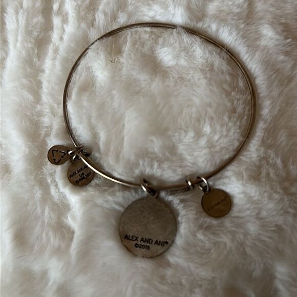 Alex and Ani 2015 Silver Scroll Design Medallion Bracelet! - Picture 5 of 7